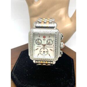 Michele Women's Watch 71-6000 Mother of Pearl Dial Diamond Swiss Quartz Two Tone